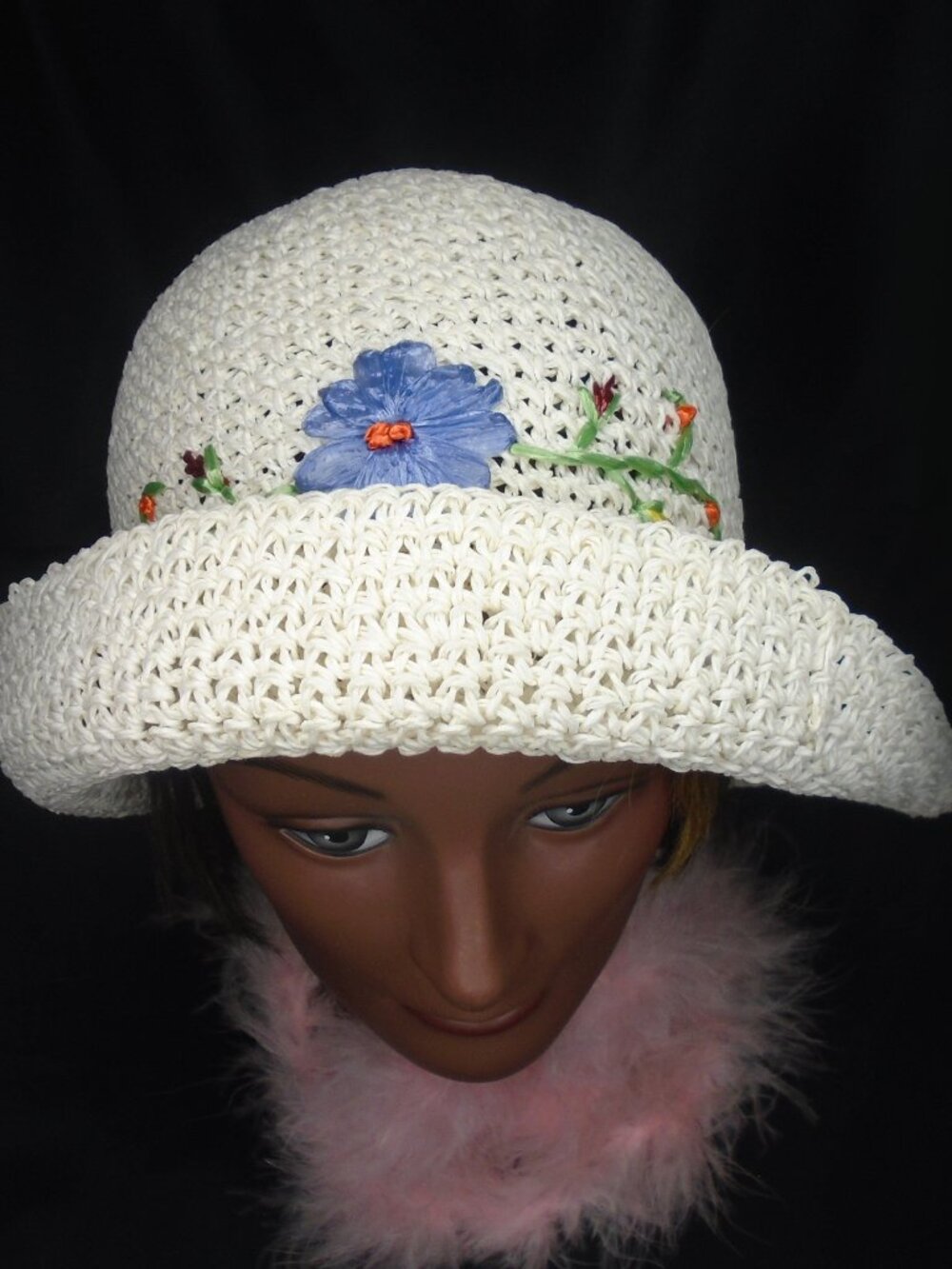 Spring Summer White Hat, Breton Style but VERSATILE!!!!!! Wear many ways - Picture 2 of 10